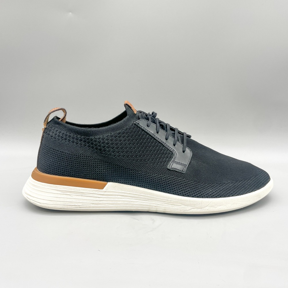 Wolf Shepherd Mens 11 SwiftKnit Derby Sneakers Black Casual Office Preppy Travel
